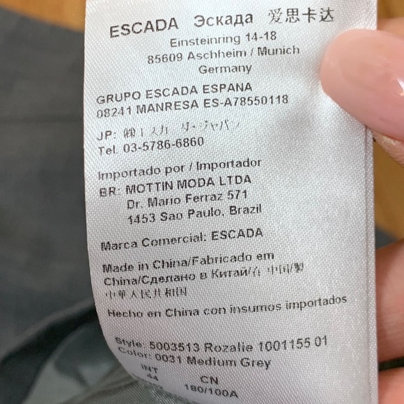 Escada Sport Grey Wool Lined Midi Skirt - Picture 7 of 11